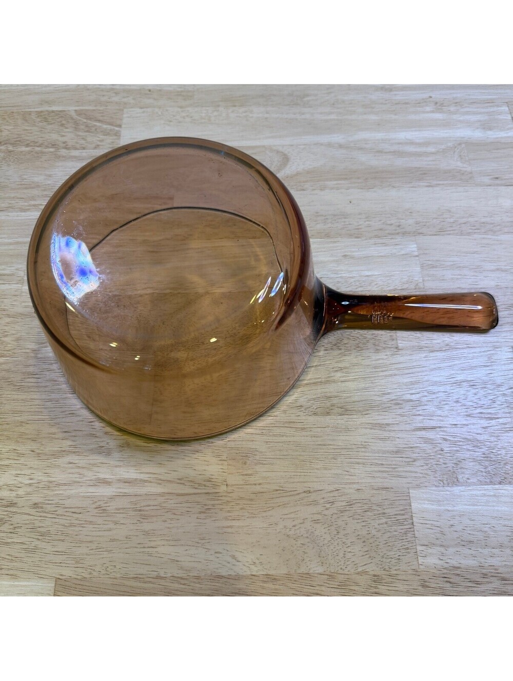 Corning Visions Amber Glass Saucepan 1.5L France Vintage Cookware No Lid